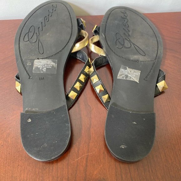 Chaussures LA Gear Femme - Suédé Marron Et Doré, Cloutées - Taille US 8.5 - Occasion